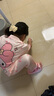 迪士尼（Disney）2025新款夏季冰絲可愛(ài)卡通睡衣薄款兒童卡通短袖小女孩家居服套裝 兔子頭提花粉色 130 建議120-130cm7-8歲cm 曬單實(shí)拍圖