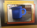 十六開(kāi)【菇菇杯】景德鎮陶瓷水杯藍色咖啡杯帶蓋實(shí)用馬克杯女生伴手禮盒 藍精靈 330ml 曬單實(shí)拍圖