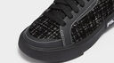 FILA FUSION 斐樂(lè )潮牌帆布鞋小香風(fēng)女鞋2025秋季新款格紋拼接板鞋 黑-BK 37.5 曬單實(shí)拍圖