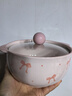 粉色蝴蝶結大號陶瓷泡面帶蓋螺螄粉碗面碗高顏值釉下彩好看少女心 【粉色】 蝴蝶結-泡面碗 泡面碗+蓋 【二件套】 曬單實(shí)拍圖