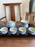 GWYNETH汝窯青花瓷茶具套裝家用2025新款茶杯茶壺整套禮盒辦公室喬遷送禮 10頭汝窯繁花石瓢壺套組 曬單實(shí)拍圖