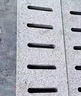 花崗巖水篦子大理石雨水蓋板石材排水溝戶外庭院銅錢下水道井蓋 淺灰色 3公分厚 曬單實(shí)拍圖