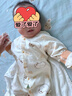 七采雛菊春秋季嬰兒衣服薄款純棉新生兒連體衣寶寶哈衣爬服打底睡衣爬爬服 棕色愛(ài)心純棉連體衣 80碼(16-19斤內合適) 曬單實(shí)拍圖