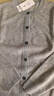優(yōu)衣庫女裝羊絨圓領(lǐng)針織短開(kāi)衫/25秋冬新款479672 03 灰色 XL /165/92A 曬單實(shí)拍圖