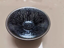 薈云軒百花建盞純手工鐵胎斗笠撇口油滴天目功夫單杯主人品茗茶杯 大斗笠 60ml 曬單實(shí)拍圖