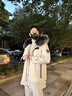 MIKEERSEN2025新款羽絨服男冬季派克服水貂內(nèi)膽中長款皮毛一體整貂外套皮草 B款米白-銀狐毛領(lǐng)【羽絨棉袖】 M 【90-130斤】 曬單實拍圖