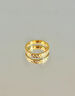 中國(guó)黃金（CHINA GOLD）黃金戒指女999足金碎碎冰戒指情侶對(duì)戒七夕情人節(jié)禮物送女友老婆 足金碎碎冰戒指約2.5g*臻愛(ài)禮盒 曬單實(shí)拍圖