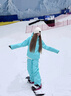 ISEEMIGGA單板滑雪服女男款防水防風(fēng)防寒專(zhuān)業(yè)加棉加厚保暖美式外套上衣褲子 水星藍上衣 S 曬單實(shí)拍圖
