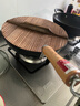 章丘鐵鍋正宗手工鍛打鐵鍋無(wú)涂層物理不粘鍋炒鍋老式家用炒菜鍋廚具輕音 標準版古法烤藍（已干燒） 32cm 曬單實(shí)拍圖