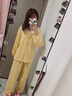 南木熊睡衣女秋冬套裝可外穿長(cháng)袖2025新款卡可愛(ài)甜妹學(xué)生休閑大碼家居服 黃格子睡衣L碼【100-115斤】 曬單實(shí)拍圖