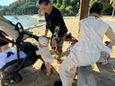 月亮故事LUNASTORY防摔護頭嬰兒童神器寶寶爬行護具防撞頭盔夏季透氣學(xué)步帽皓月白棕 曬單實(shí)拍圖