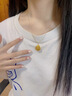 寶若嵐黃金吊墜八寶羅盤福字蓮花足金掛墜項鏈生日禮物送女朋友老婆 豆豆禮盒 單拍不發(fā)貨 曬單實拍圖