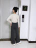 女童闊腿褲春秋2025新款洋氣兒童垂感休閑褲大童學(xué)生秋裝糯米褲子 深灰【春秋款】 160 曬單實(shí)拍圖