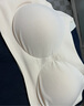 ubras【2件裝】無尺碼免拆V領(lǐng)內(nèi)衣女背心美背粉底液色文胸罩無痕隱形 燕麥奶+黑色 曬單實拍圖