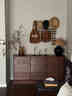 子木雅居實(shí)木翻斗柜家用餐邊柜一體靠墻收納柜網(wǎng)紅茶水柜入戶(hù)儲物柜 [復古胡桃色]翻斗柜+自行安裝 [可定制]三斗柜50*40*85 曬單實(shí)拍圖