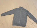 羅蒙（ROMON）百搭純色拉鏈開(kāi)衫男針織衫秋冬季修身毛衣外套男立領(lǐng)半高外搭 淺灰色 XL 175 曬單實(shí)拍圖