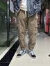 真維斯休閑褲男秋冬新款美式復古工裝褲子男寬松大碼純棉運動(dòng)加絨長(cháng)褲 K501軍綠色 M (建議95-110斤） 曬單實(shí)拍圖