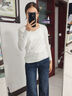 杉杉【0聚酯羊毛德絨發(fā)熱】女保暖內衣25年新品加絨修身打底衫鉆石領(lǐng) 曬單實(shí)拍圖