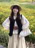 衣品元牛仔馬甲復(fù)古日系風(fēng)女2025秋季新款寬松無袖坎肩外搭開衫外套上衣 復(fù)古藍(lán) M M（80-100斤） 曬單實(shí)拍圖