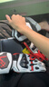 SBK皮賽道手套SB-8摩托車(chē)競技手套碳纖維護殼長(cháng)款 黑白紅 M 曬單實(shí)拍圖