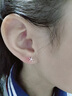 歐畫(huà)純銀耳釘女999足銀耳針氣質(zhì)簡(jiǎn)約養耳洞睡覺(jué)免摘海星耳飾女耳骨釘 螺紋海星耳釘【一對】 曬單實(shí)拍圖