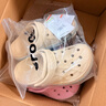 卡駱馳crocs洞洞鞋貝雅卡駱班輕便耐磨一腳蹬休閑鞋|205089 冬日白/彩色-1LI 37 /38(230mm) 曬單實(shí)拍圖