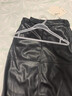 自巧小個(gè)子黑色pu皮裙半身裙女2024新款秋冬氣質(zhì)高腰中長(cháng)直筒裙 謐黑色 M （4碼） 曬單實(shí)拍圖