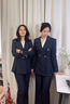 芭妃婭職業(yè)裝西裝套裝女2025新款秋冬面試正裝高級感西服外套職場工作服 藏青色西裝+喇叭褲 S 曬單實拍圖