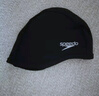 速比濤（Speedo）舒適透氣速干游泳布帽高彈不勒頭游泳訓(xùn)練裝備 黑色 曬單實(shí)拍圖