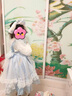 G.DUCKKIDS小黃鴨洛麗塔公主裙女童生日禮服春秋款玉桂狗兒童蓬蓬裙秋裝裙子 藍(lán)色單裙子加拖尾 100 尺碼2~3歲【 90-100cm】 曬單實(shí)拍圖