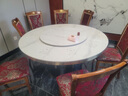 泰昭酒店電動(dòng)餐桌大圓桌飯店餐廳包廂巖板轉(zhuǎn)盤(pán)宴會(huì)可加電磁爐火鍋?zhàn)?1.8米 電動(dòng)+轉(zhuǎn)盤(pán)+12椅 曬單實(shí)拍圖
