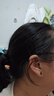 周六福（ZLF） S925銀飾耳釘女氣質(zhì)三角形瑪瑙優(yōu)雅耳棒耳飾送禮T 白色耳飾一對 曬單實(shí)拍圖