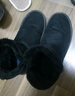 回力雪地靴男款秋季皮毛一體防水防滑面包鞋加絨保暖加厚東北抗寒棉鞋 【主圖款】黑色 41 曬單實(shí)拍圖