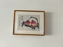 萱木堂實(shí)木高檔電表箱裝飾畫(huà)新中式壁畫(huà)遮擋配電箱掛畫(huà)電閘箱多媒體箱 齊白石《三千年》壽桃 成品寬50cm*高40cm 非洲柚木-向左打開(kāi) 曬單實(shí)拍圖
