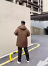 皮爾卡丹（pierre cardin）長(cháng)款羽絨服男2025年最新款高端輕薄款派克服冬季小個(gè)子潮流外套  卡其色+兔毛羽絨內膽 【高品質(zhì)羽絨】 XL 175 曬單實(shí)拍圖