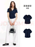 森馬（Semir）polo衫女短款收腰翻領(lǐng)襯衫25夏刺繡涼感緊身T恤辣妹109325115005 曬單實(shí)拍圖