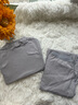 有棵樹(shù)防濕冷保暖兒童內衣秋冬季男女款青少年圓領(lǐng)大童睡衣棉毛衫新款 【中低領(lǐng)】巖灰 （男童） 160 cm 曬單實(shí)拍圖