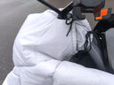 鯨清電動(dòng)車(chē)擋風(fēng)被秋冬季加厚防寒電瓶車(chē)摩托車(chē)防風(fēng)保暖防雨防水防風(fēng)罩 全包圍灰色【護肩圍脖款】 曬單實(shí)拍圖