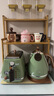 德龍（Delonghi）【中秋禮品】電熱水壺 家用復古304不銹鋼燒水電水壺 防干燒大功率1.7L煮水壺 KBO2001.VGR 橄欖綠 曬單實(shí)拍圖