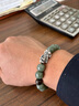 金玉蘭香玉湖水綠手鏈單圈10*11mm銀貔貅手串DIY男女款玉石佛珠手鏈 貔貅手串 曬單實(shí)拍圖