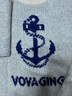 馬登工裝 美式復古針織船錨提花毛衣vintage套頭圓領(lǐng)打底衫男秋季 灰藍色 XL 曬單實(shí)拍圖