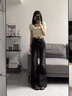蕓蕁牛仔褲女美式高街復(fù)古微喇叭流蘇毛邊顯瘦彈力拖地垂感緊身馬蹄褲 4112/復(fù)古毛邊款【經(jīng)典版】 長褲 XS 緊身/建議拍大一碼 曬單實(shí)拍圖