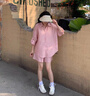 梵希蔓萊賽爾防曬襯衫套裝女2025年夏新款襯衣短褲洋氣搭配兩件套 M7620 粉色 S 曬單實(shí)拍圖