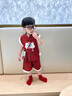 G.DUCKKIDS小黃鴨周歲禮服男寶寶抓周衣服女漢服百日宴百天滿(mǎn)月嬰兒套裝夏季 紅色+香囊 90 建議1~2歲【 80-90cm】cm 曬單實(shí)拍圖
