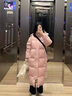 東北哈爾濱旅游防寒保暖鵝絨羽絨服男女士長款加厚中長羽絨衣外套 柔霧粉白鵝絨 男女同款 XL 充絨量340克 145斤-165斤 曬單實拍圖