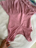 艾舞戈兒童舞蹈服女練功服夏季短袖女童中國芭蕾舞裙 醬粉色 140碼 曬單實(shí)拍圖