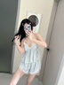 初秋真絲睡衣女性感純欲風(fēng)燙銀蝴蝶結家居服套裝送閨蜜女友禮盒裝 藍調獨白【吊帶+短褲+長(cháng)袖+長(cháng)褲】 L 100-120斤 曬單實(shí)拍圖