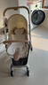 bebebus藝術(shù)家嬰兒車推車可坐可躺新生兒寶寶輕便折疊雙向高景觀 香檳金 曬單實(shí)拍圖