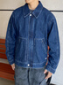 Calvin KleinJeans【新品禮盒金珉奎同款】25純棉ck寬松潮殼牛仔外套4RD743G0JX-牛仔藍L 曬單實(shí)拍圖