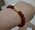 周大福財字錢(qián)幣貔貅足金黃金玉髓彈力繩手鏈手串男女同款EOR106 EOR106 曬單實(shí)拍圖